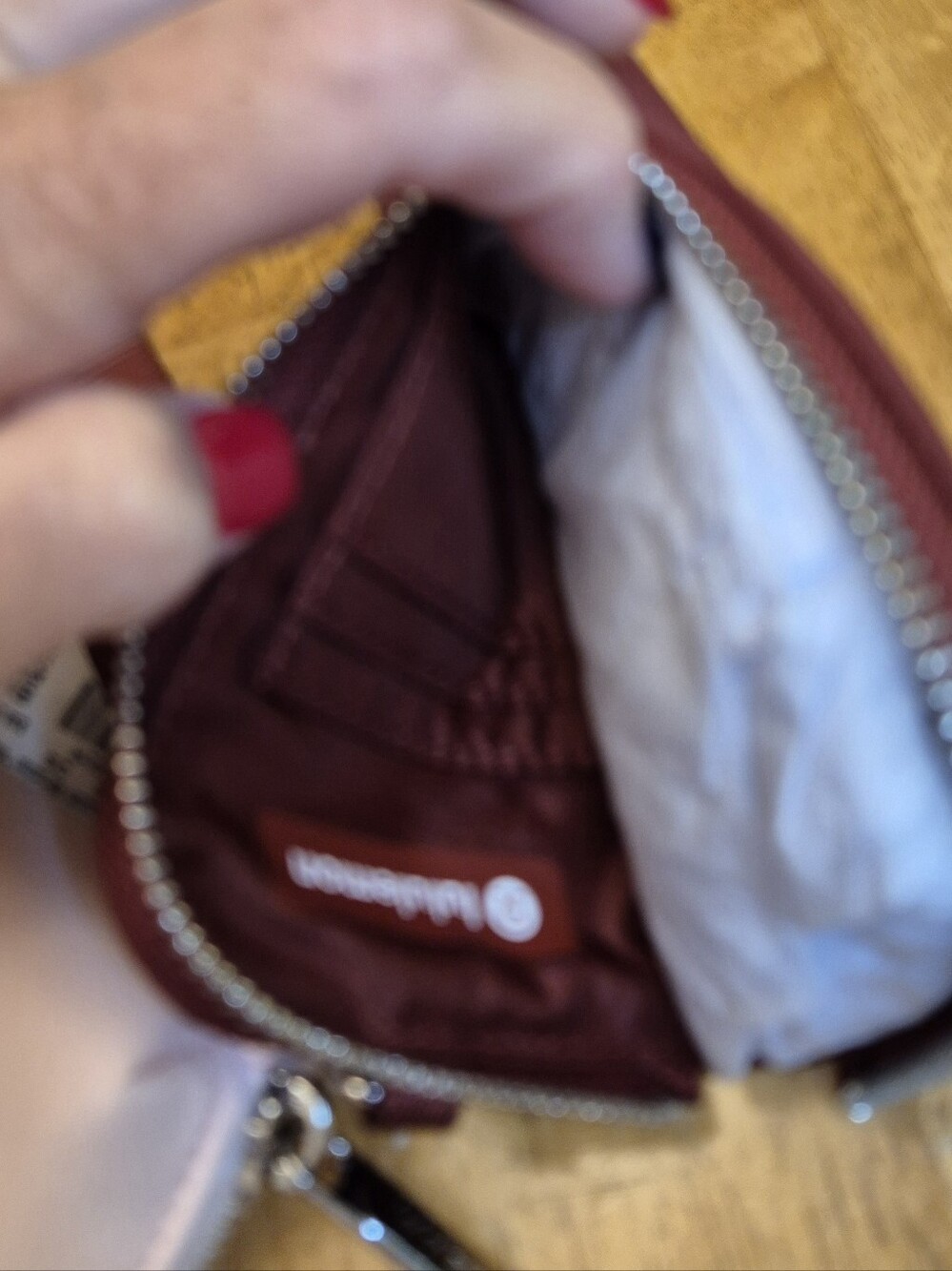 Lululemon Cranberry Charm Slouchy Sling crossbody bag & Wallet Dual Wristlet Set - Picture 9 of 11